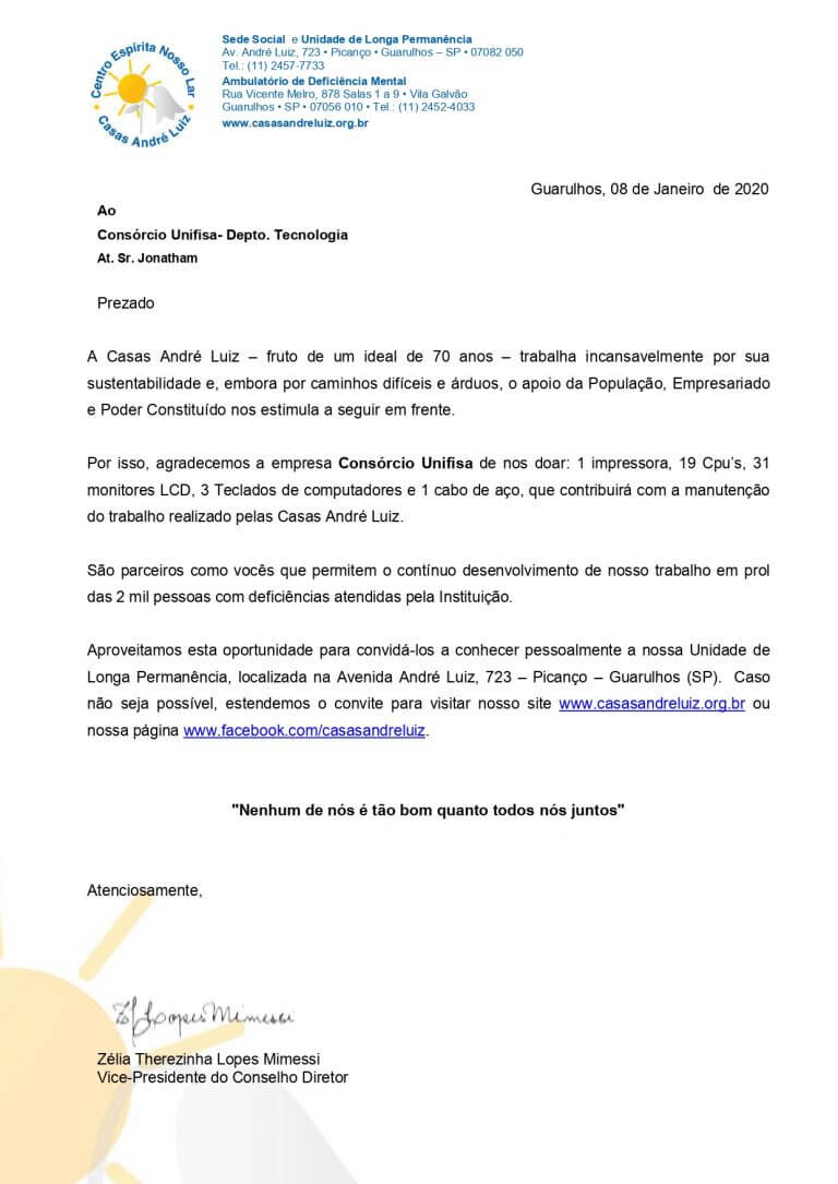Unifisa e Casas André Luiz